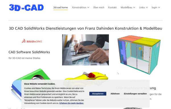 Vorschau von www.3d-cad.ch, Konstruktion & Modellbau