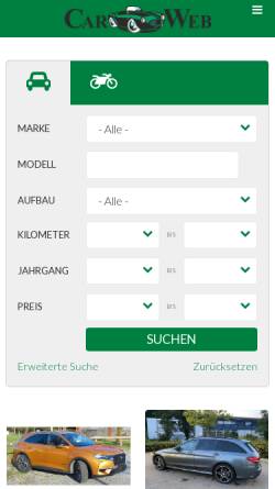Vorschau der mobilen Webseite www.carweb.ch, CarWeb AG