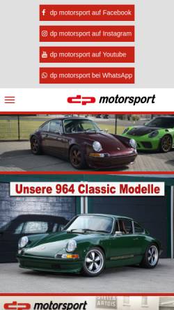 Vorschau der mobilen Webseite dp-motorsport.de, E. Zimmermann GmbH