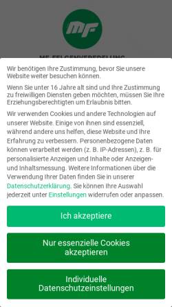 Vorschau der mobilen Webseite mf-felgenveredelung.de, MF-Felgenveredelung GbR