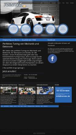 Vorschau der mobilen Webseite www.tunetec.de, TuneTec Performance S. Felsch e.K.
