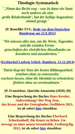 Vorschau der mobilen Webseite www.theologie-systematisch.de, Theologie Literatur