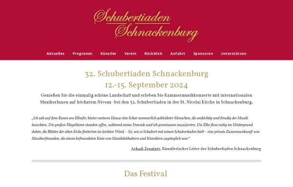 Vorschau von www.schubertiadenschnackenburg.de, Schubertiaden Schnackenburg
