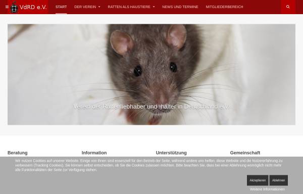 Vorschau von www.vdrd.de, Verein der Rattenliebhaber und -halter in Deutschland e.V.