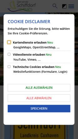 Vorschau der mobilen Webseite www.schiffdorf.de, Schiffdorf