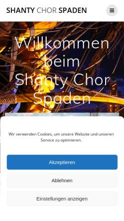 Vorschau der mobilen Webseite www.shanty-chor-spaden.de, Shanty-Chor Spaden e.V.