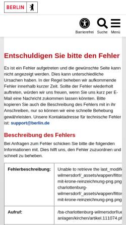 Vorschau der mobilen Webseite www.berlin.de, Erste Kirche Christi, Wissenschaftler in Berlin