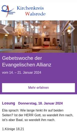 Vorschau der mobilen Webseite www.kirchenkreis-walsrode.de, Ev.-Luth. Kirchenkreis Walsrode