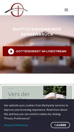 Vorschau der mobilen Webseite www.dcjb.de, Die Christliche Jugend Bersenbrück