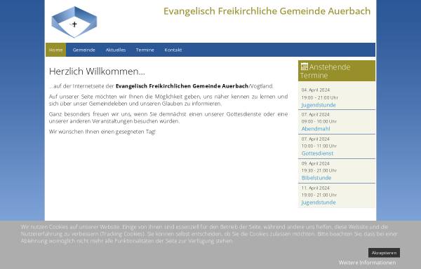 Vorschau von www.efg-auerbach.eu, Evangelisch-Freikirchliche Gemeinde Auerbach (Brüdergemeinde)