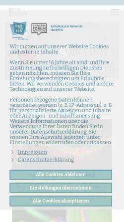 Vorschau der mobilen Webseite www.efg-bad-schwartau.de, Evangelisch-Freikirchliche Gemeinde Bad Schwartau