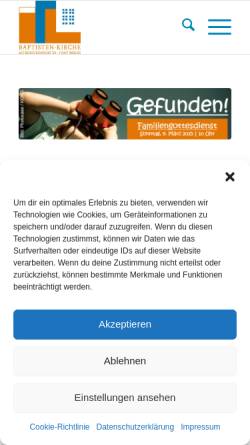 Vorschau der mobilen Webseite www.efg-reinickendorf.de, Evangelisch-Freikirchliche Gemeinde Berlin-Reinickendorf