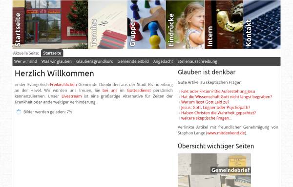 Vorschau von www.efg-domlinden29.de, Evangelisch-Freikirchliche Gemeinde Domlinden 29