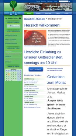 Vorschau der mobilen Webseite www.baptisten-hameln.de, Evangelisch-Freikirchliche Gemeinde Hameln