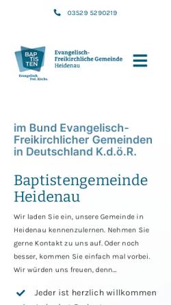 Vorschau der mobilen Webseite baptisten-heidenau.de, Evangelisch-Freikirchliche Gemeinde Heidenau (Baptisten)