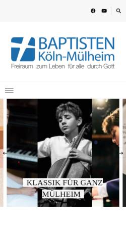 Vorschau der mobilen Webseite baptisten-koeln.de, Evangelisch-Freikirchliche Gemeinde Köln-Mülheim