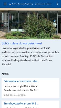 Vorschau der mobilen Webseite efgm.de, Evangelisch-Freikirchliche Gemeinde Magdeburg-Nord
