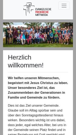 Vorschau der mobilen Webseite www.efg-mittweida.de, Evangelisch-Freikirchliche Gemeinde Mittweida