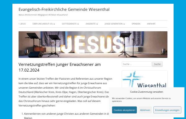Vorschau von www.efg-wiesenthal.de, Evangelisch-Freikirchliche Gemeinde Plettenberg Wiesenthal