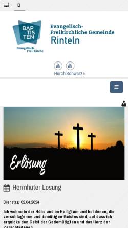 Vorschau der mobilen Webseite www.efg-rinteln.de, Evangelisch-Freikirchliche Gemeinde Rinteln