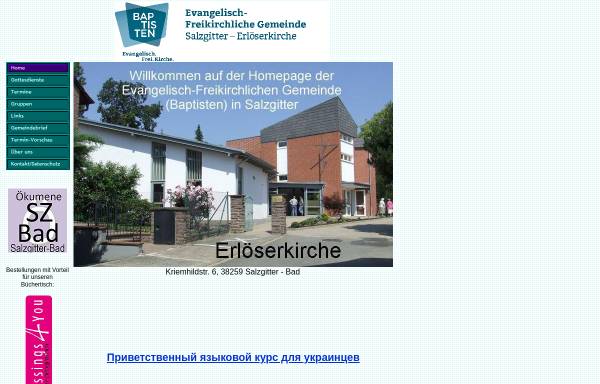 Vorschau von www.baptisten-salzgitter.de, Evangelisch-Freikirchliche Gemeinde Salzgitter