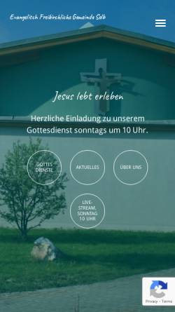 Vorschau der mobilen Webseite www.efg-selb.de, Evangelisch-Freikirchliche Gemeinde Selb