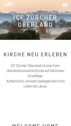 Vorschau der mobilen Webseite www.icf-zo.ch, icf Züri Oberland