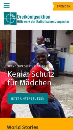 Vorschau der mobilen Webseite www.dka.at, Dreikönigsaktion