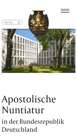 Vorschau der mobilen Webseite www.nuntiatur.de, Apostolische Nuntiatur in der Bundesrepublik Deutschland