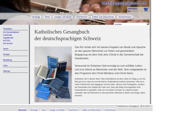 Vorschau von www.kirchengesangbuch.ch, Katholisches Kirchengesangbuch der Schweiz