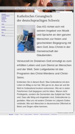 Vorschau der mobilen Webseite www.kirchengesangbuch.ch, Katholisches Kirchengesangbuch der Schweiz