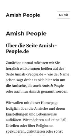 Vorschau der mobilen Webseite amish-people.de, Amish People