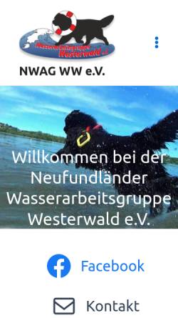 Vorschau der mobilen Webseite www.wasserarbeitsgruppe-westerwald.de, Wasserarbeitsgruppe Westerwald e.V.