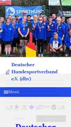 Vorschau der mobilen Webseite www.dhv-hundesport.de, Deutscher Hundesportverband e.V.