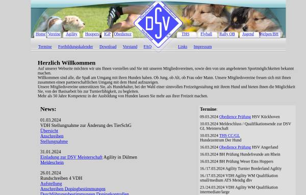 Vorschau von www.dsv-dog.de, Deutscher Sporthund Verband e.V.