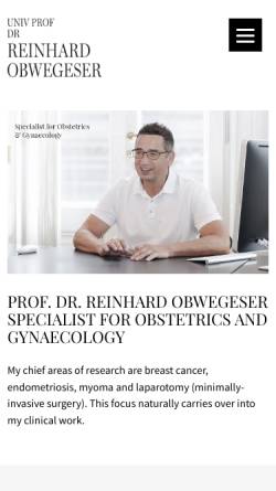 Vorschau der mobilen Webseite www.prof-obwegeser.at, Prof. Dr. Reinhard Obwegeser