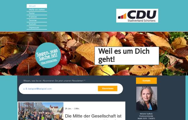 Vorschau von www.cdu-schortens.de, CDU Schortens