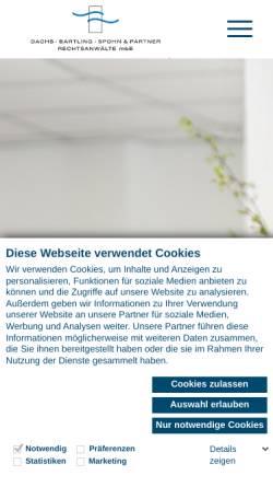 Vorschau der mobilen Webseite www.dachs-partner.de, Dachs, Bartling, Spohn & Partner