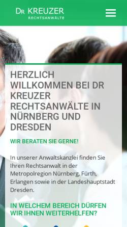 Vorschau der mobilen Webseite www.kreuzer.de, Dr. Kreuzer & Coll.