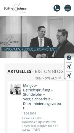 Vorschau der mobilen Webseite www.buiting-partner.de, Buiting & Partner