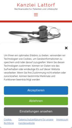 Vorschau der mobilen Webseite rechtsanwalt-lattorf.de, Lattorf, Christian