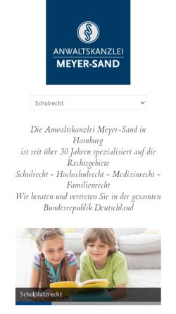 Vorschau der mobilen Webseite www.kanzlei-meyer-sand.de, Meyer-Sand, Nannette