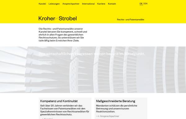 Vorschau von www.kroher-strobel.de, Kroher & Strobel, Rechtsanwälte und Patentanwälte