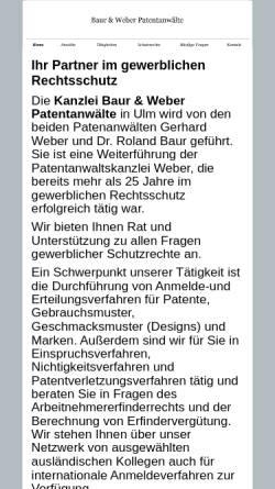 Vorschau der mobilen Webseite www.weber-patent.de, Patentanwalt Gerhard Weber