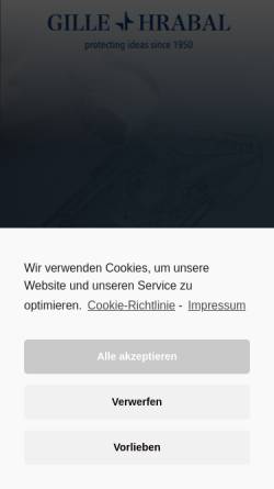 Vorschau der mobilen Webseite www.patentanwaltskanzlei.de, Patentanwalt Gille Hrabal Struck & Kollegen