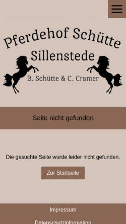 Vorschau der mobilen Webseite www.pferdehofschuette.de, Pferde- und Ponyhof Schütte