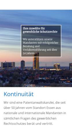 Vorschau der mobilen Webseite www.zenz-ip.de, Patentanwälte und Rechtsanwälte Zenz & Partner