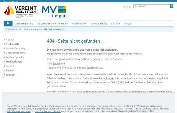 Vorschau von www.mv-regierung.de, Landesrechts-Informationssystem Mecklenburg-Vorpommern (LARIS)