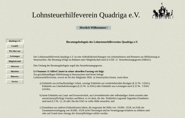 Vorschau von www.quadriga-ev.de, Lohnsteuerhilfeverein Quadriga e.V.