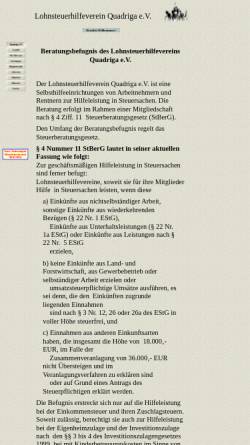 Vorschau der mobilen Webseite www.quadriga-ev.de, Lohnsteuerhilfeverein Quadriga e.V.